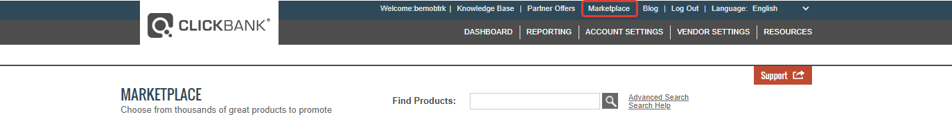 How do I search the ClickBank Marketplace? – ClickBank Knowledge Base