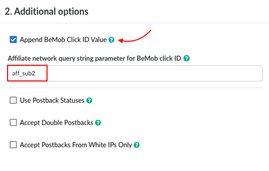 Setting Up Affiliate Network BeMob Help Center
